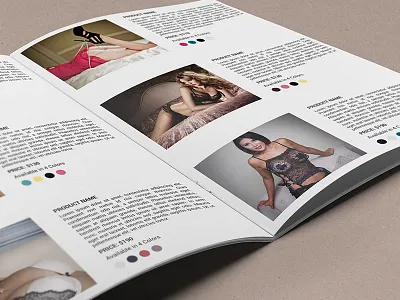 Lingerie Portrait Brochure 18 Pages bikini bra collections lady lingerie magazine model night dress panties portrait brochure sexy women