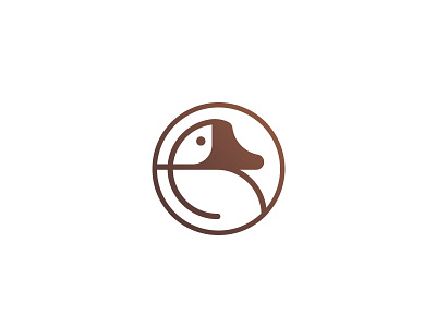 Mallard animal circle duck gradient logo logotype mallard mark signet