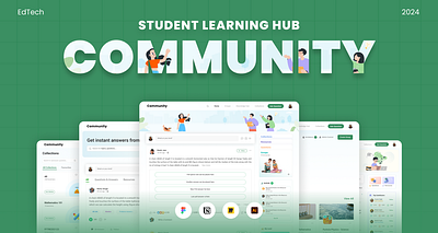 Student Community case study community graphic design landing learning student teacher ui ui ux userflow ux website