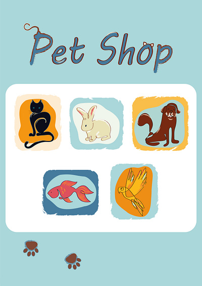 Icons for pet goods graphic design icons illustration typography