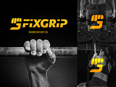 FixGrip - Logo and Branding Design branding concept crossfit design fitness fixgrip gel graphic design grip liquid chalk logo magnesium magnesium grip gel sport visual weightlifting