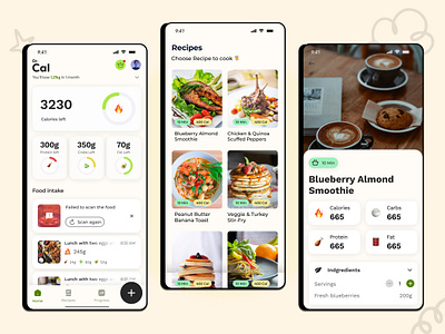 🥗 Dr. Cal – Smart & Intuitive AI-Powered Calorie Tracker! 🔥 app ui