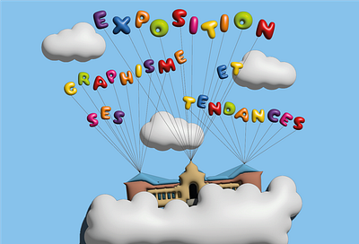 Visuels pour une exposition Graphisme 3d branding graphic design graphisme inflate3d