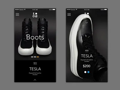 Fashion Product Page Mockup design fashion ios mockups shoes