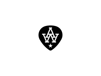 AW. Monogram for a guitarist maybe? Idk. logo monogram simple typography