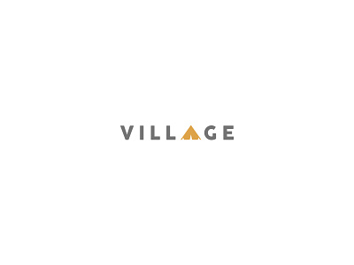 Village house hut logo minimal nomad type village