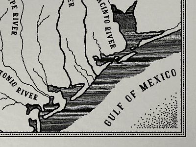 Map hand ink map pen print rough screen print sketch texture vintage