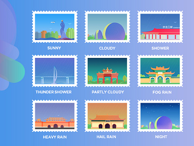 A set of illustrations illustrations
