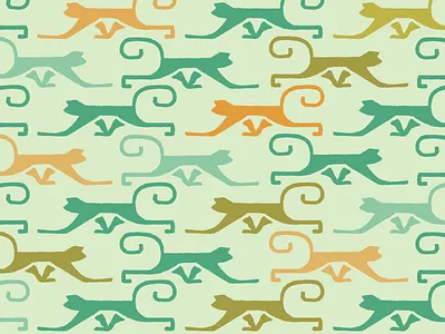 Monkey Pattern animal ape colors jungle monkey pattern