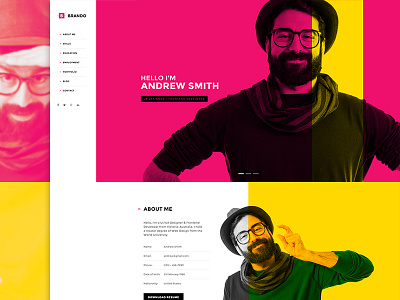Brando | Personal Resume agency bootstrap creative multipurpose onepage portfolio responsive resume theme themeforest web wordpress