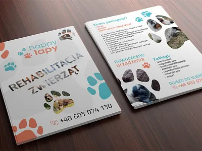 Ulotka coreldraw flyer mariuszkunc uloka zwierzaki