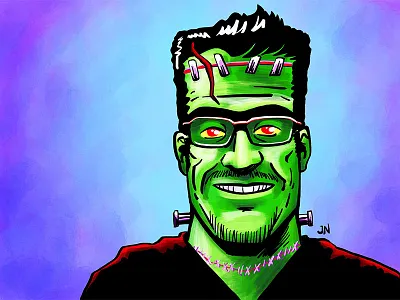 Frankenmarcus avatar halloween illustration ipad pro procreate