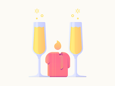 Anniversary Mimosas anniversary candle illustration mimosa