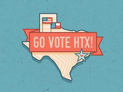 Go Vote HTX! cute election houston illustration president texas usa vector vector art vector illustration vote voting