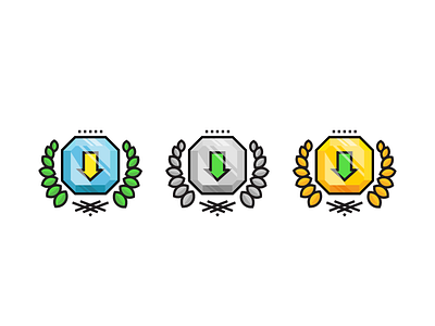 Badges - WIP badges gamification illustration vector