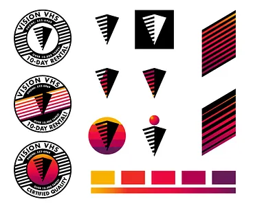 VISION VHS TRIAL 1 branding guidelines illustrator logo tapes vcr vector vhs