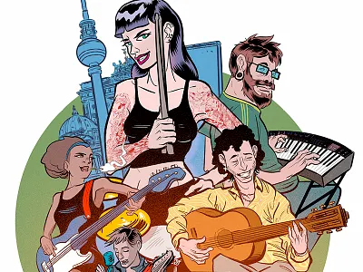 Musician characters (first ideas) applepencil characterdesign comic ipadpro