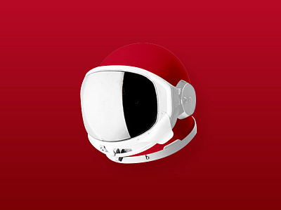 Spaced Out helmet red space