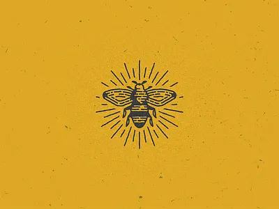 Honey Bae bee branding honey icon illustration jar label logo vector