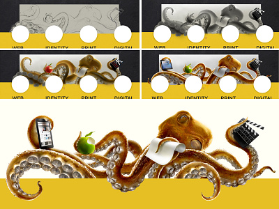 Octopus character drawing illustration octopus web