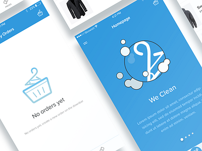 Ghasal: iOS Laundry app clean design inspiration interface ios iphone laundry mobile ui ux wash