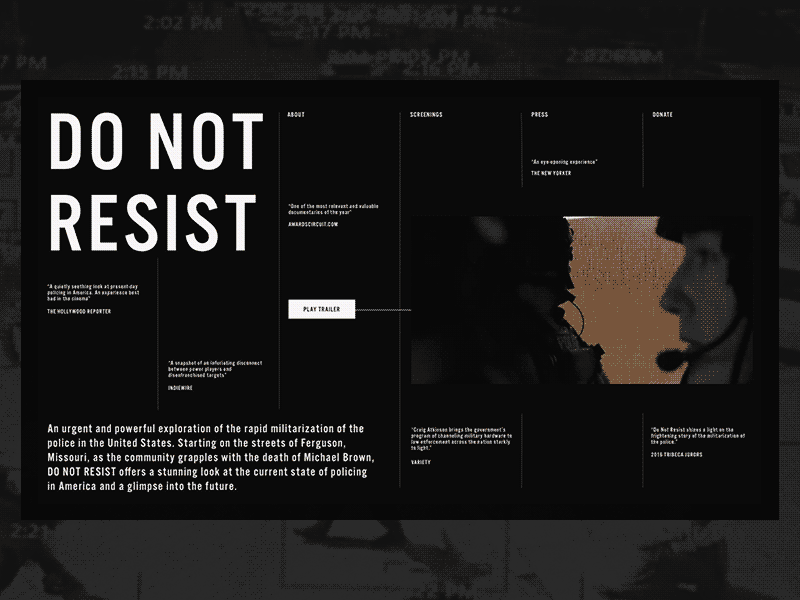 Example of Do Not Resist