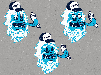 YETI YETI bbq bigfoot cartoon design illustration rib yeti