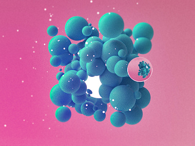 Shutup Monday, I'm C4Ding. abstract c4d cloner gi spheres still