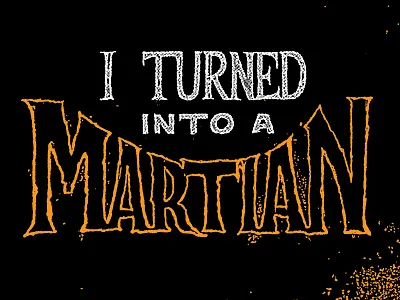 Martian fall fiend club halloween hand lettering martian misfits typography
