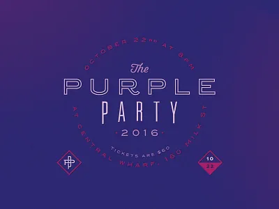 Purple Party Event Logo logo monogram purple type typography