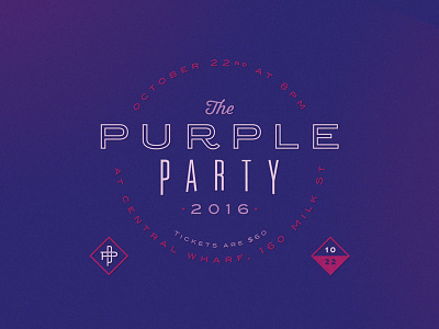 Purple Party Event Logo logo monogram purple type typography