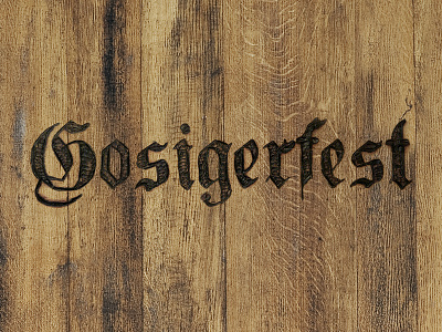 Wood burned logo