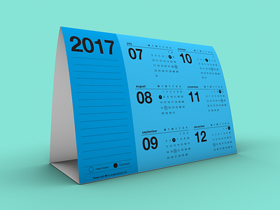 Desktop Tent Calendar 2017 - free pdf download 2017 blue calendar desktop download free pdf print printable tent