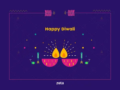 Diwali Greetings! celebrations colors diwali dribbble fun greetings india lights vectors whishes