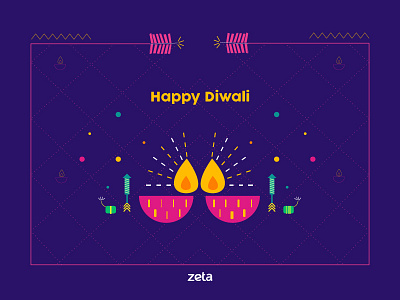 Diwali Greetings! celebrations colors diwali dribbble fun greetings india lights vectors whishes