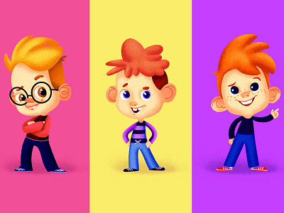 Kid Characters boy character character design child illustration kid portrait