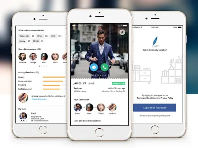 In app profile data representation app data freelancer ios iphone mobile app mobile ui mobile ux profile