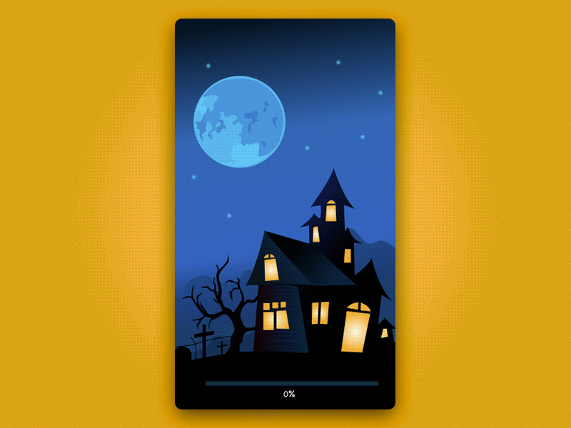 2 Halloween invites android animation gif halloween illustration invite invites invites giveaway ios prospect splash splash screen