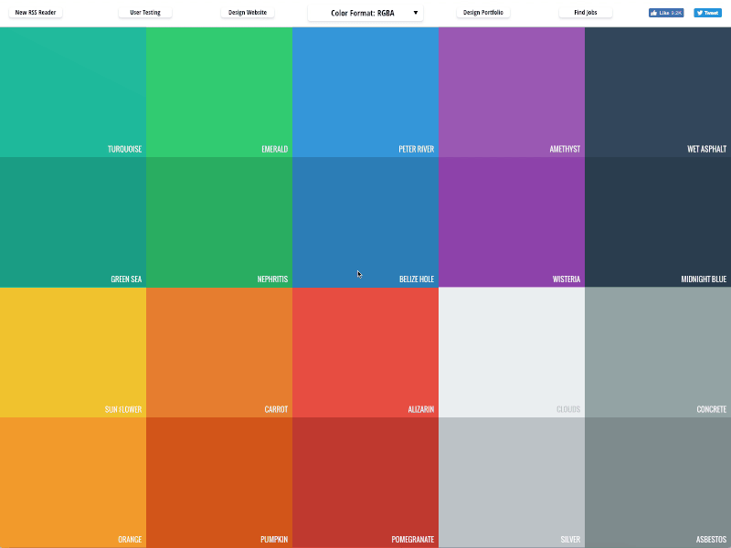 🎨 Flat UI Color Picker v2 clipboard color color picker copy flat flatui palette paste