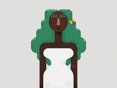 Goddess african black design goddess green illustration white woman