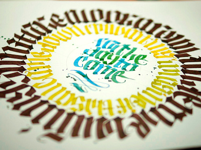 Day to come calligraffiti calligraphy gothic handwritten lettering