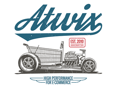 Hot Rod Cart atwix cart e commerce hot rod old school print retro vintage