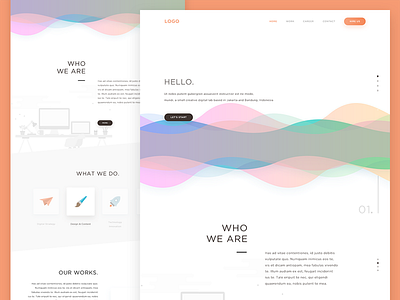 Portfolio Website clean desk gradient illustration minimalism minimalist orange portfolio simple suitmedia website white