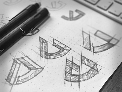 Logo skeching idea idea monogram skech