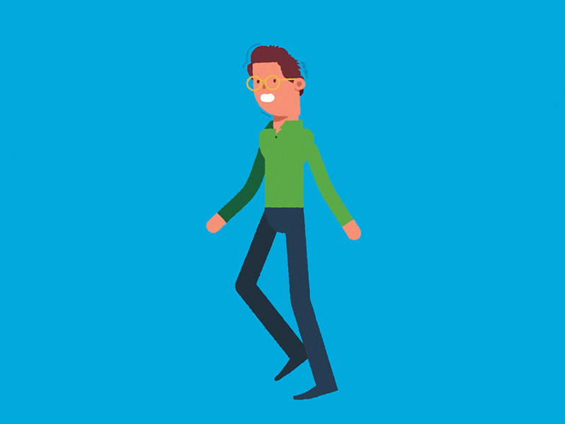 Teacher 2d character flat vector walk