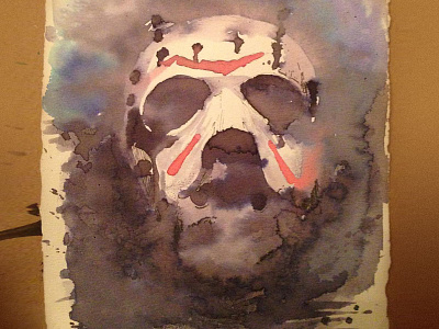 Jason color halloween illustration paint painting process watercolor wip