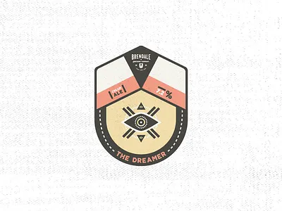 Australian Brewing Company - Badge // The Dreamer badge beer design dream dreamer grunge illustration label logo design magic minimal