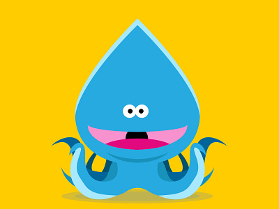 Random Octopus blue character illustration octopus random yellow