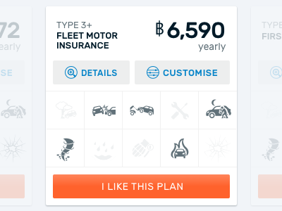 Plan Card V2 2016 card clean concept customise insurance ui ux