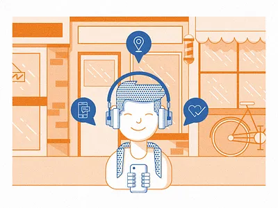 City boy app iconography illustration ios tangelo ui ux